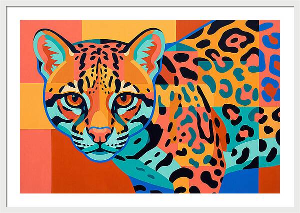 Ocelot In Vibrant Colors