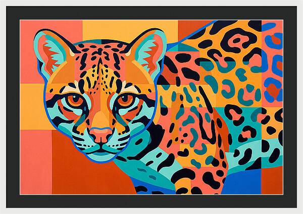 Ocelot In Vibrant Colors