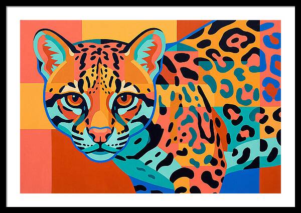 Ocelot In Vibrant Colors