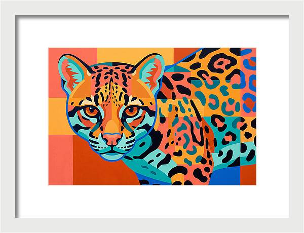 Ocelot In Vibrant Colors