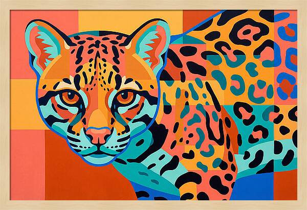 Ocelot In Vibrant Colors