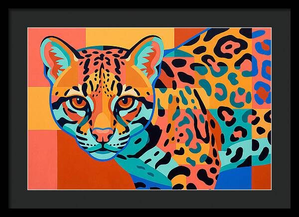 Ocelot In Vibrant Colors