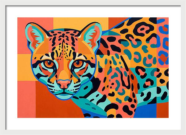 Ocelot In Vibrant Colors