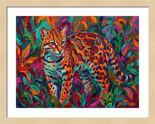 Ocelot In Vibrant Jungle