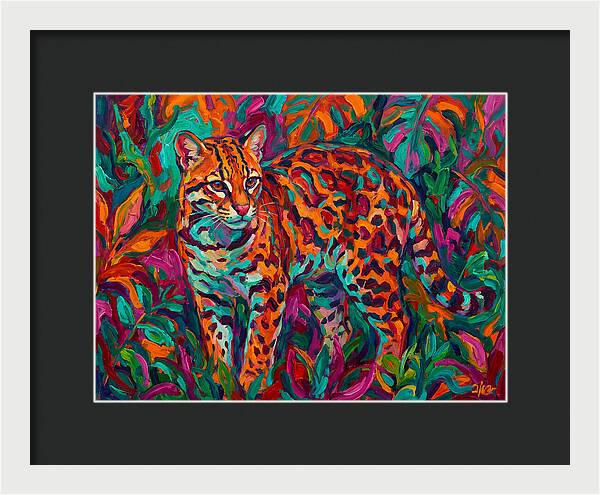 Ocelot In Vibrant Jungle