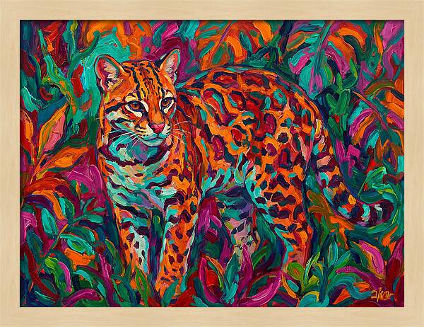 Ocelot In Vibrant Jungle