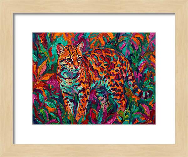 Ocelot In Vibrant Jungle