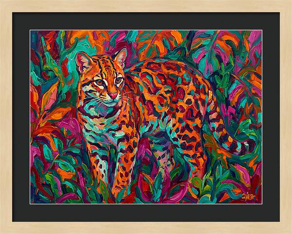 Ocelot In Vibrant Jungle