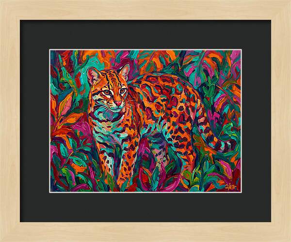 Ocelot In Vibrant Jungle