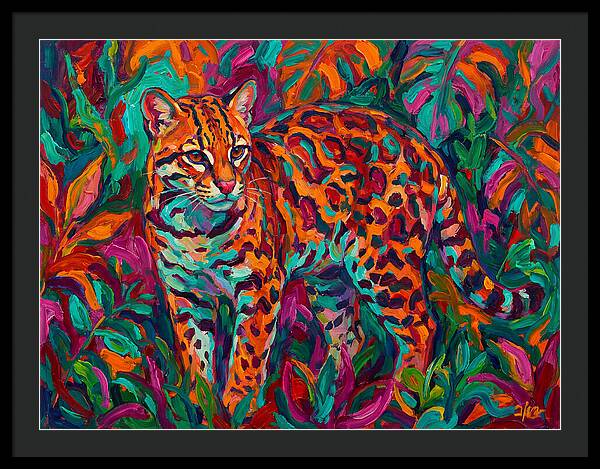 Ocelot In Vibrant Jungle