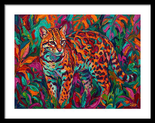 Ocelot In Vibrant Jungle