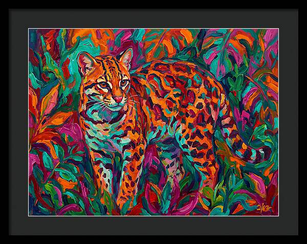 Ocelot In Vibrant Jungle