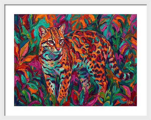 Ocelot In Vibrant Jungle