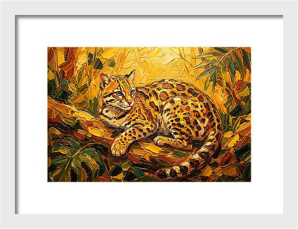 Ocelot Relaxing In Nature
