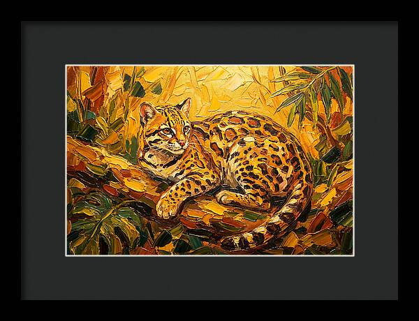 Ocelot Relaxing In Nature