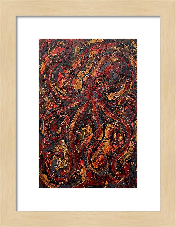 Octopus In Fiery Swirls