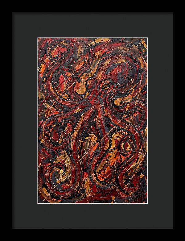 Octopus In Fiery Swirls