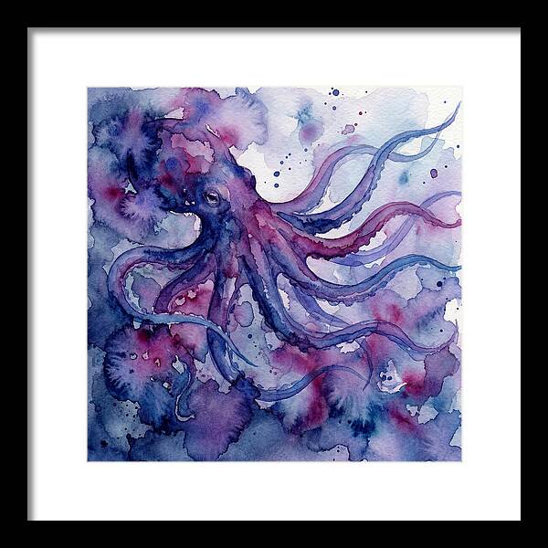 Octopus In Watercolor Dreamscape