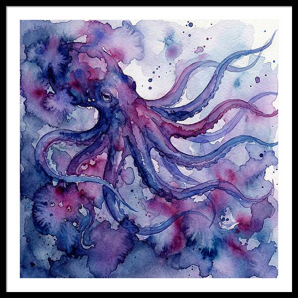 Octopus In Watercolor Dreamscape