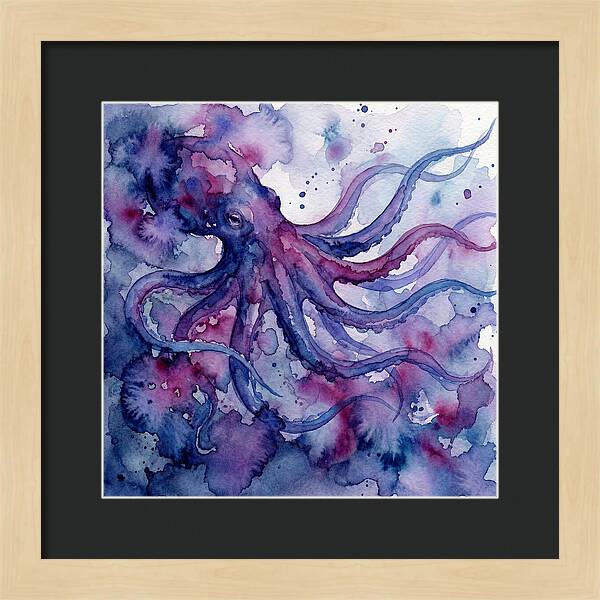 Octopus In Watercolor Dreamscape