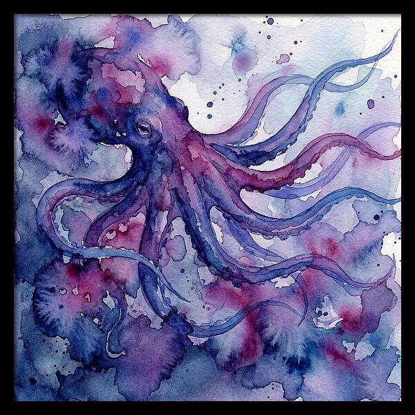 Octopus In Watercolor Dreamscape
