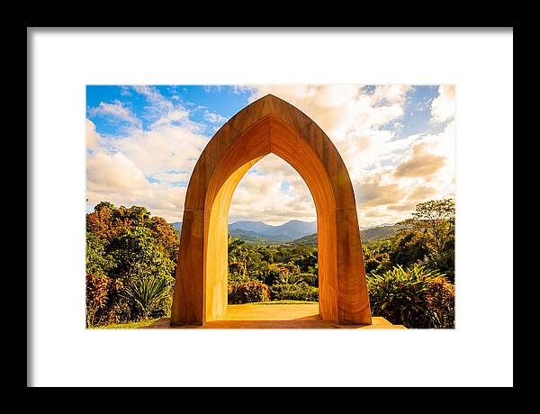 Ogival Arch Framing Natures Beauty