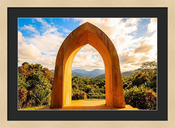 Ogival Arch Framing Natures Beauty