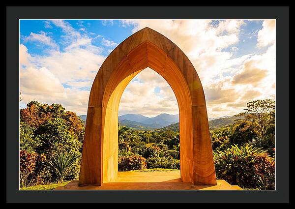 Ogival Arch Framing Natures Beauty
