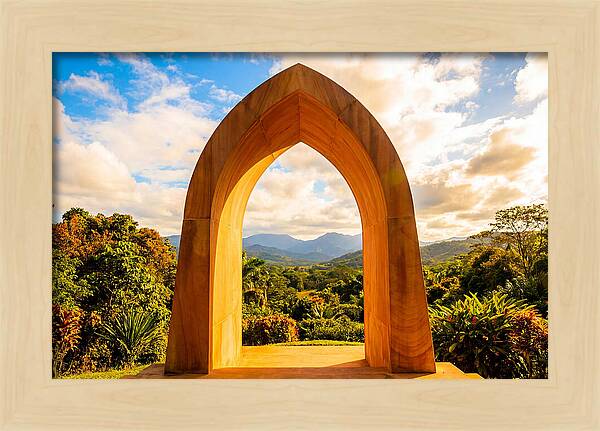 Ogival Arch Framing Natures Beauty