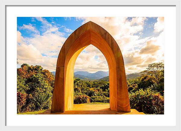 Ogival Arch Framing Natures Beauty
