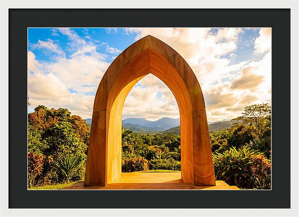 Ogival Arch Framing Natures Beauty