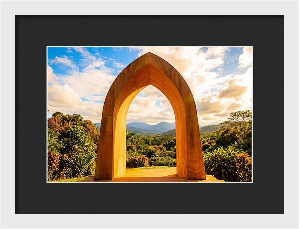 Ogival Arch Framing Natures Beauty