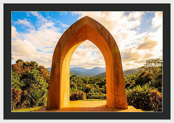 Ogival Arch Framing Natures Beauty