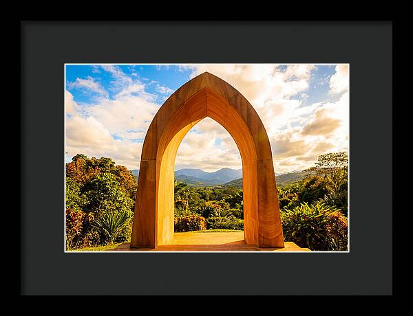 Ogival Arch Framing Natures Beauty