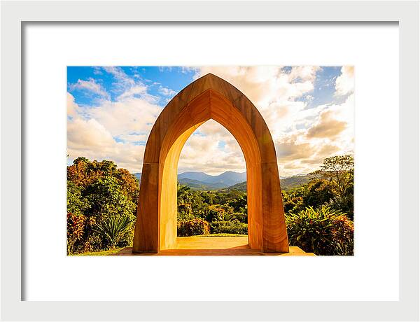 Ogival Arch Framing Natures Beauty