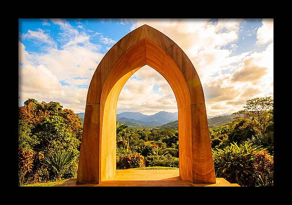 Ogival Arch Framing Natures Beauty