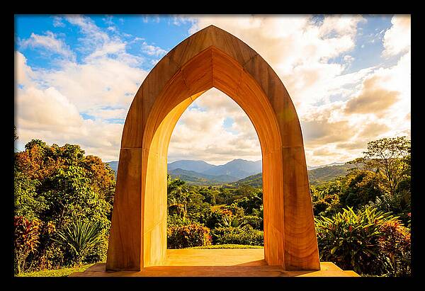 Ogival Arch Framing Natures Beauty
