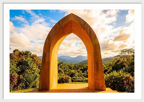 Ogival Arch Framing Natures Beauty