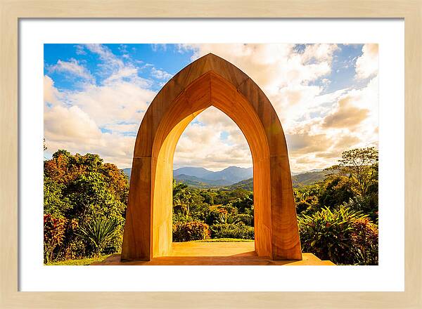 Ogival Arch Framing Natures Beauty