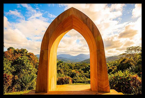 Ogival Arch Framing Natures Beauty
