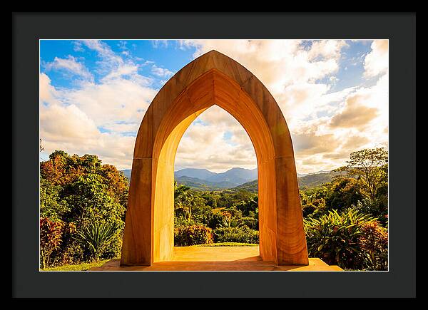 Ogival Arch Framing Natures Beauty