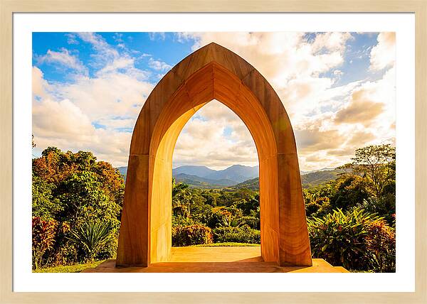 Ogival Arch Framing Natures Beauty