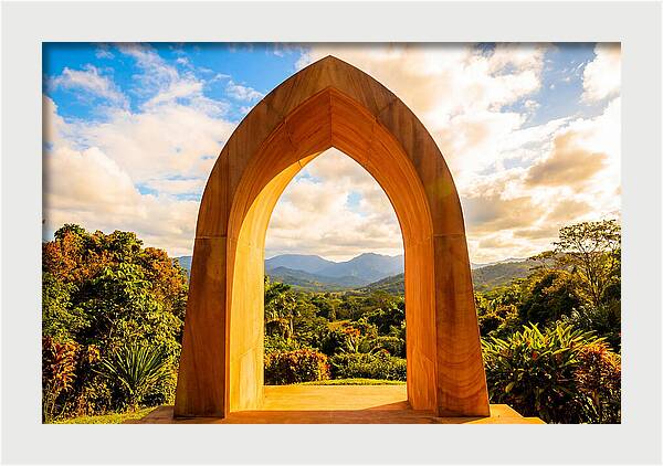 Ogival Arch Framing Natures Beauty