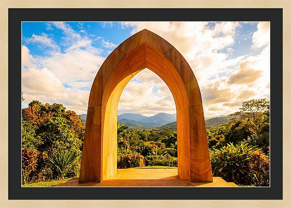 Ogival Arch Framing Natures Beauty