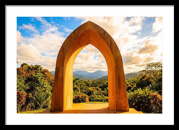 Ogival Arch Framing Natures Beauty