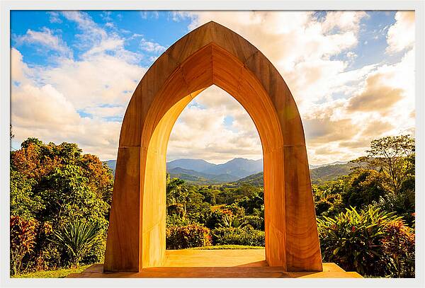 Ogival Arch Framing Natures Beauty