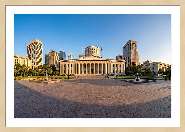 Ohio State Capitol At Dusk