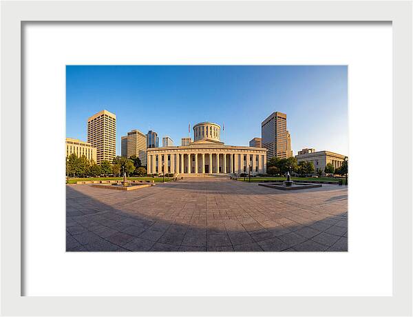 Ohio State Capitol At Dusk