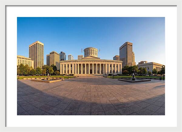 Ohio State Capitol At Dusk