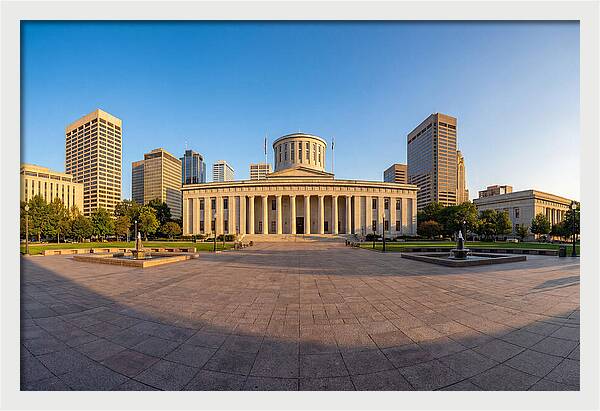 Ohio State Capitol At Dusk